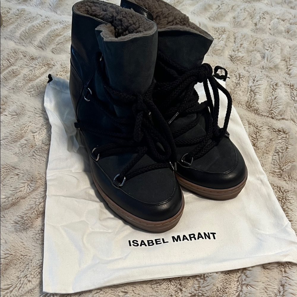 Isabel Marant Nowles snow Black and Brown Winter Boots